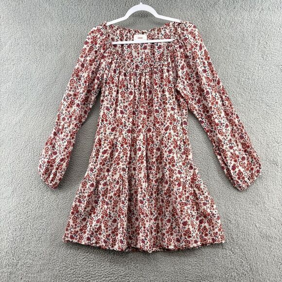 XIRENA Dalyn Dress Womens Size Large Long Sleeve Mini Cotton Silk Red Spark - Picture 6 of 13